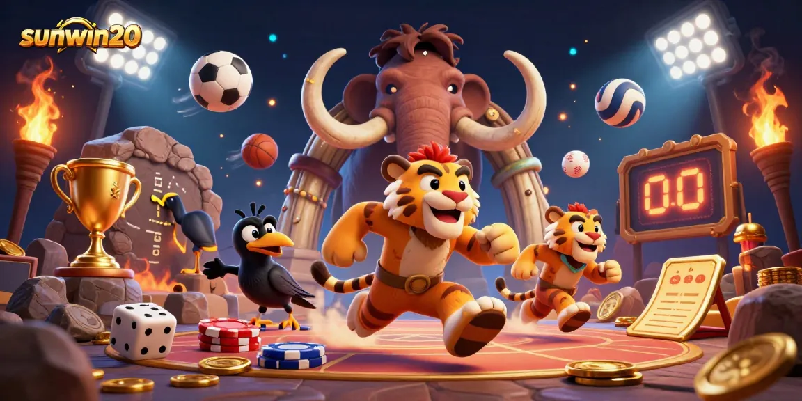 Participate in thrilling games at sunwin20 with prehistoric characters and exciting casino elements.